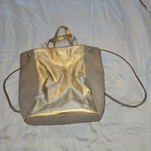 Kelsi Dagger Leather Gold and Tan Women's Tote Bag